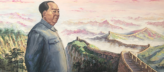 黄文佑《不到长城非好汉》  规格：100×200cm  2021年作
